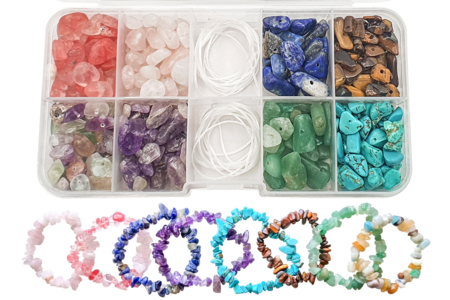 Stone Bead Set - 8 Colors - 1 - Natural Beads - 10doigts.com - Natural Beads – 10doigts.fr