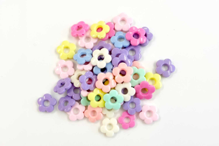perles enfant fleurs fantaisie - Abalorios Acrílicos – 10doigts.fr