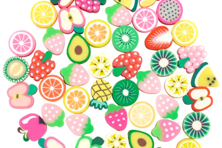 Fruit Beads - 50 Beads - 2 - Polymer Clay Beads - 10doigts.com - Polymer Clay Beads – 10doigts.fr