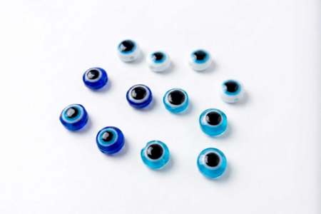 Abalorios ojo en resina - 12 unidads azules - Abalorios Acrílicos – 10doigts.fr