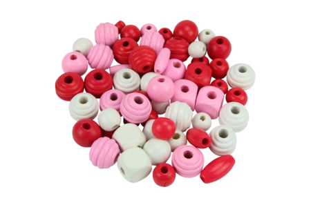 abalorios de madera rosa - Abalorios Madera – 10doigts.fr