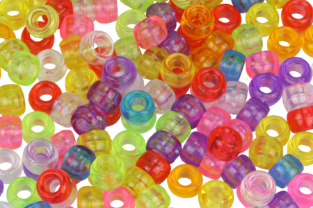 Translucent Round Beads with Large Hole - 160 Beads - 1 - Plastic Beads - 10doigts.com - Plastic Beads – 10doigts.fr