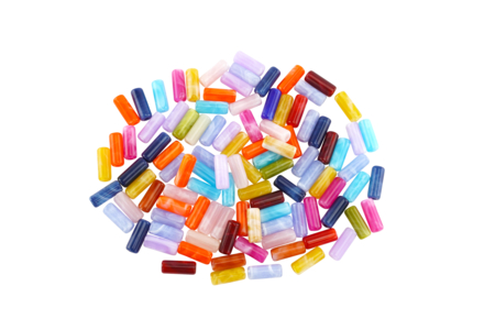 Perles tubes acrylique marbré - 100 pcs - Acrylic Beads – 10doigts.fr