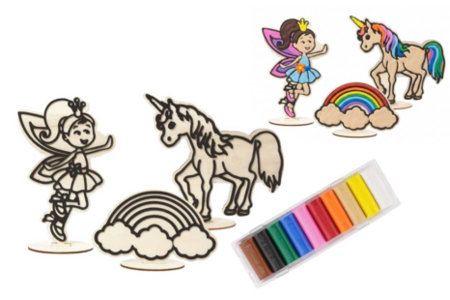 personnages en bois féérie - Books and Modelling Kits – 10doigts.fr