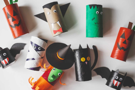 personajes halloween rollos papel cartón - Envases de cartón – 10doigts.fr
