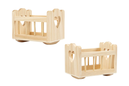 Mini Wooden Cradle - 3 - Miniature Universe: Dollhouse and Miniatures - 10doigts.com - Miniature Universe: Dollhouse and Miniatures – 10doigts.fr