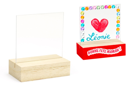 pequeña placa de plexiglás  - Marcos de fotos de madera – 10doigts.fr
