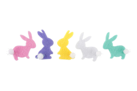 Felt Bunny Stickers - 24 Pieces - 3 - Felt Stickers - 10doigts.com - Felt Stickers – 10doigts.fr