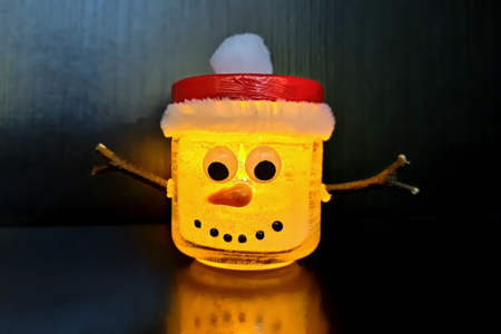 Snowman Lantern - 2 - Light Crafts - 10doigts.com - Light Crafts – 10doigts.fr