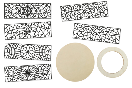 Christmas Lantern Kit, Stained Glass Effect - 6 Pieces - 2 - Christmas Lanterns - 10doigts.com - Christmas Lanterns – 10doigts.fr