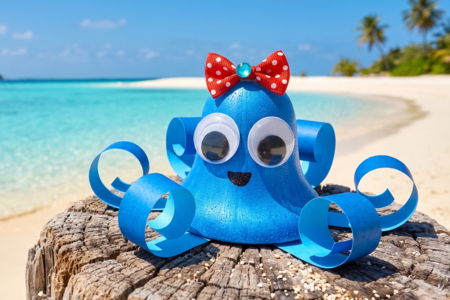 octopus DIY activity for kids - Animal Crafts: Our Creative Ideas for Children – 10doigts.fr