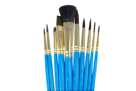 Pinceles de acuarela + estuche - 10 unidads - Pintura acuarela – 10doigts.fr