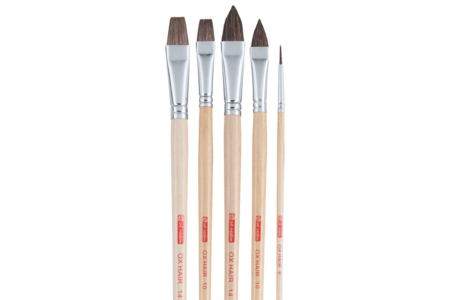 Long Handle Ox Hair Brushes - Brushes and brushes for acrylic painting – 10doigts.fr