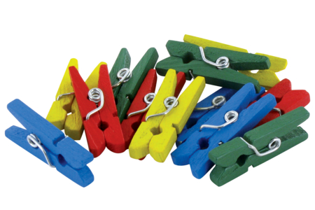 Assorted Colored Clothespins - 50 Pieces - 1 - Wooden Clothespins - 10doigts.com - Wooden Clothespins – 10doigts.fr