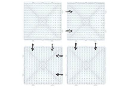 plato cuadrado abalorios para planchar maxi - Abalorios para planchar 1 cm – 10doigts.fr
