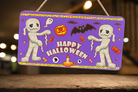 Halloween Door Sign - 2 - Halloween Crafts - 10doigts.com - Halloween Crafts – 10doigts.fr