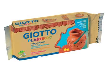 Giotto Plastiroc Modeling Clay - Terracotta - 1 - Air-Dry Modeling Clay - 10doigts.com - Air-Dry Modeling Clay – 10doigts.fr