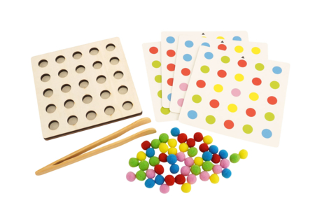 Bandeja de motricidad montessori + pompones - Kits educativos: el placer de aprender a través de la manipulación. – 10doigts.fr
