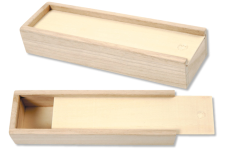 Wooden Pencil Case with Sliding Drawer - 4 - Wooden Boxes - 10doigts.com - Wooden Boxes – 10doigts.fr