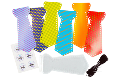 Tie Candy Pouch Kit - 6 Pieces - 2 - Father's Day Activity Kits - 10doigts.com - Father's Day Activity Kits – 10doigts.fr