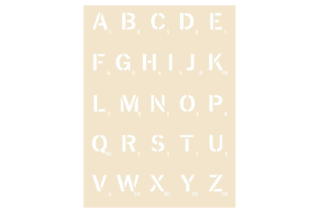 Plantilla alfabeto scrabble - 20 x 30 cm - Plantilla alfabeto – 10doigts.fr