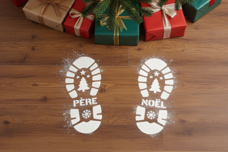 Santa Claus Footprint Stencils - 2 Pieces - 2 - Christmas Stencils and Stamps - 10doigts.com - Christmas Stencils and Stamps – 10doigts.fr
