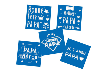 pochoirs papa - Stencils: the ideal tool to get started with painting – 10doigts.fr