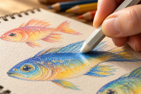 pez colorear brillante - Accesorios de dibujo Bellas Artes – 10doigts.fr
