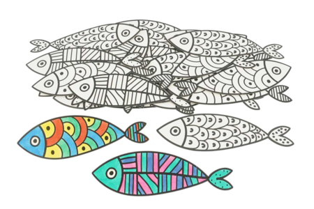 Coloring Fish - 30 Pieces - 1 - Easter Decor Supports - 10doigts.com - Easter Decor Supports – 10doigts.fr