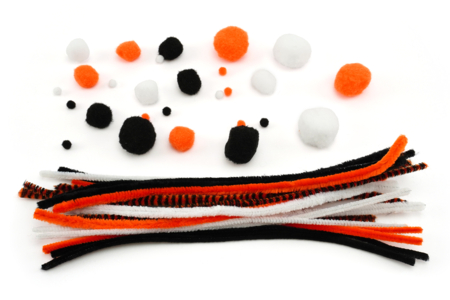 Halloween Pom-Pom and Pipe Cleaner Kit - 1 - Halloween Creative Accessories - 10doigts.com - Halloween Creative Accessories – 10doigts.fr