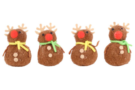 Little Pom Pom Deer - 4 Pieces - 1 - Small Christmas Decorations - 10doigts.com - Small Christmas Decorations – 10doigts.fr
