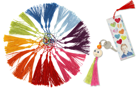 Long Pom-Poms 8 Colors - 24 Pieces - 1 - Craft Pom Poms - 10doigts.com - Craft Pom Poms – 10doigts.fr