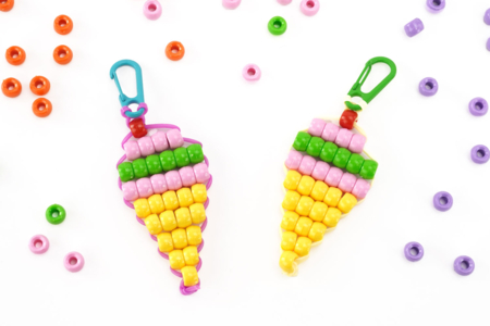 Pony Beads Ice Cream - Craft Activities to Make Your Keychains – 10doigts.fr