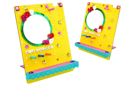 Wooden Jewelry Holder with Mirror - 3 - Jewelry Boxes and Holders - 10doigts.com - Jewelry boxes and displays: the perfect case for your creations – 10doigts.fr