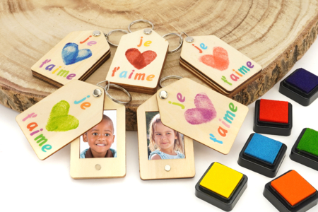 Wooden Identity Photo Keyring - Wooden Jewelry and Keychains – 10doigts.fr
