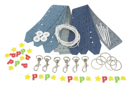 Llavero de jean "PAPA" - Llaveros y organizadores de llaves para Papá – 10doigts.fr