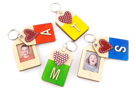 Wooden Identity Photo Keyring - Wooden Jewelry and Keychains – 10doigts.fr