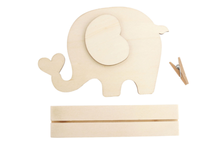 Portafotos Elefante de madera material - Marcos de fotos de madera – 10doigts.fr