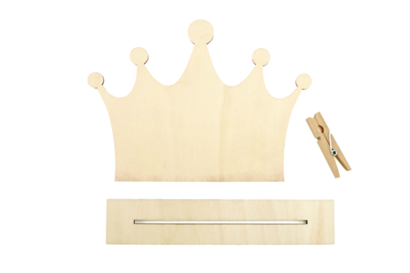 Wooden Crown Photo Holder - 3 - Wooden Shapes - 10doigts.com - Wooden Shapes – 10doigts.fr