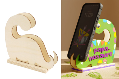 Soporte para teléfono dinosaurio de madera - Objetos de madera para la oficina – 10doigts.fr