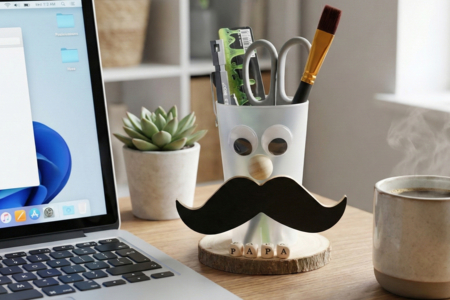 Mustache Pencil Holder - 2 - Father's Day Crafts - 10doigts.com - Father's Day Crafts – 10doigts.fr