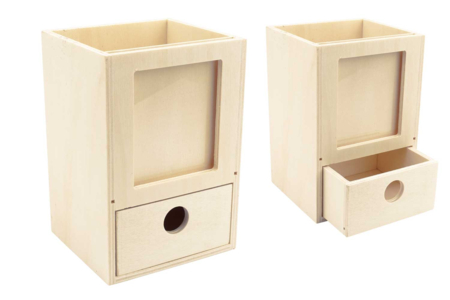 Portalápices con marco de fotos en madera - Portalápices, macetas – 10doigts.fr