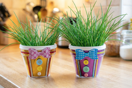 Maceta para colorear - Kits de naturaleza y fauna: construye tu mini selva en casa. – 10doigts.fr