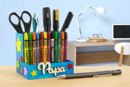 Palabra "Papá" de madera - 4 unidads - Deco en madera cruda – 10doigts.fr