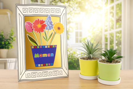 Floral Picture for Mother's Day - 1 - Mother's Day Crafts - 10doigts.com - Mother's Day Crafts – 10doigts.fr