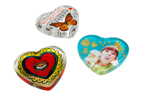 presse papier coeur en verre - Glass Supports – 10doigts.fr