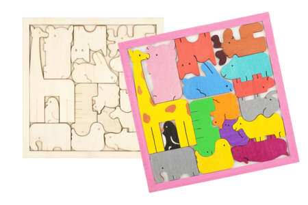 Puzzle Animales Madera a Decorar - Puzzles – 10doigts.fr