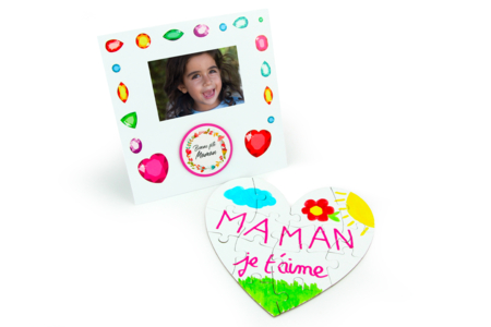 White Cardboard Heart Puzzles + Envelopes - 6 Cards - 4 - Coloring Puzzles - 10doigts.com - Coloring Puzzles – 10doigts.fr