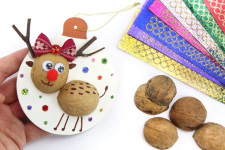 Christmas Reindeer with Walnut Shells - 1 - Christmas Crafts - 10doigts.com - !! Old tutorials to delete !! – 10doigts.fr