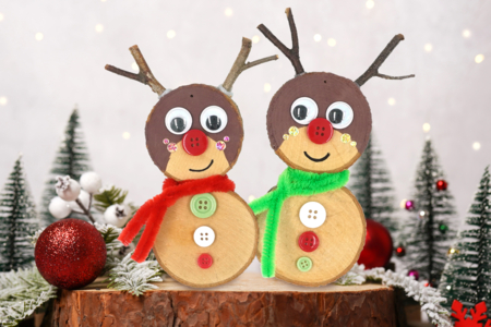 reno de Navidad para el árbol - Actividades manuales de Navidad – 10doigts.fr